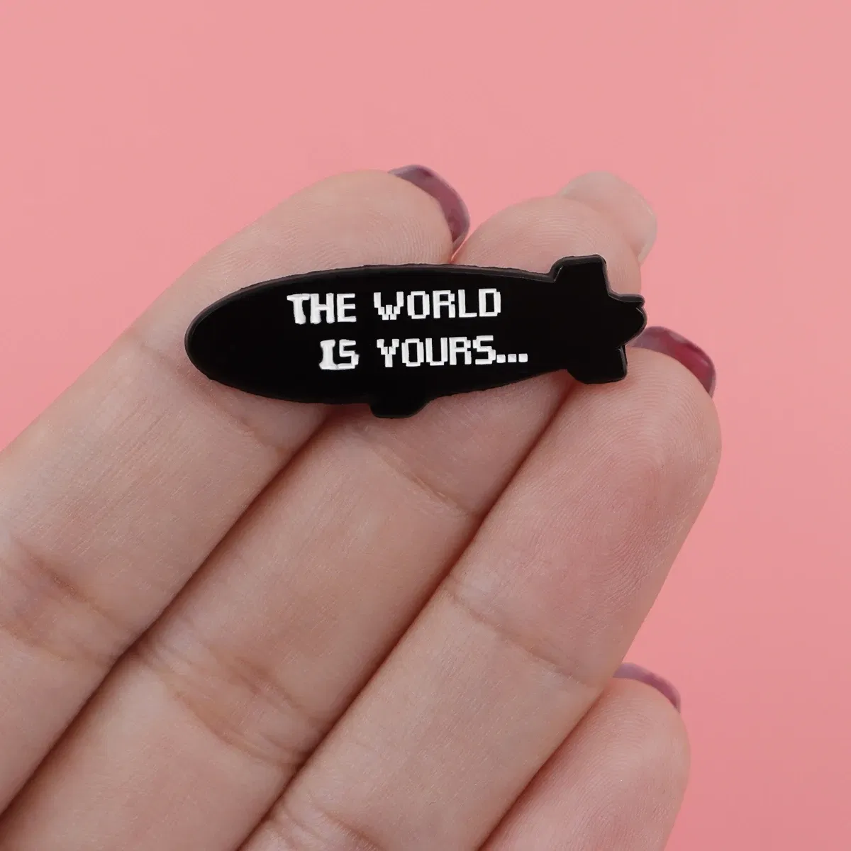 Metal color: Imitation Rhodium Plated - Aircraft Enamel Pin Funny Quotes Brooch Pines Lapel Pins Badge on Backpack Clothing Accessories Creative Jewelry Friends Gifts