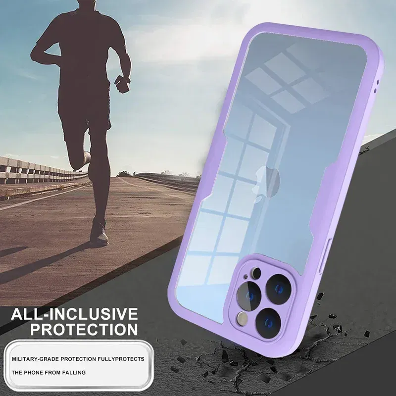 Color: Blue, Compatible-Phone Models: For iPhone 5s, Ships From: CN - Clear 360 Full Wrap Phone Case For iPhone 17 Pro Max 16 15 14 13 12 11 SE2/SE3 Xr Xs 8 Plus Film With Lens Protection Back Cover