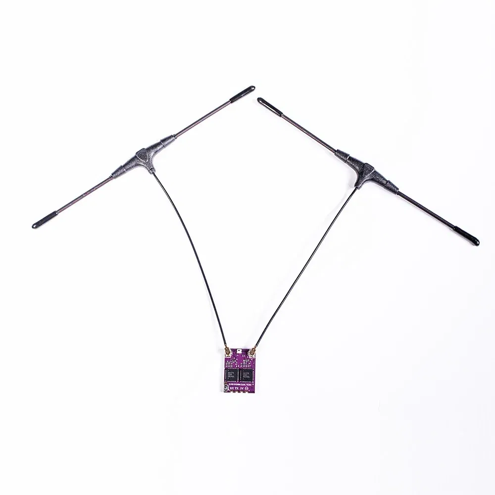 Color: WHITE - 5PCS ES900 DUAL RX ELRS Diversity Receiver 915MHz / 868MHz /750MHz  Built-in TCXO for RC Airplane FPV Long Range Drone