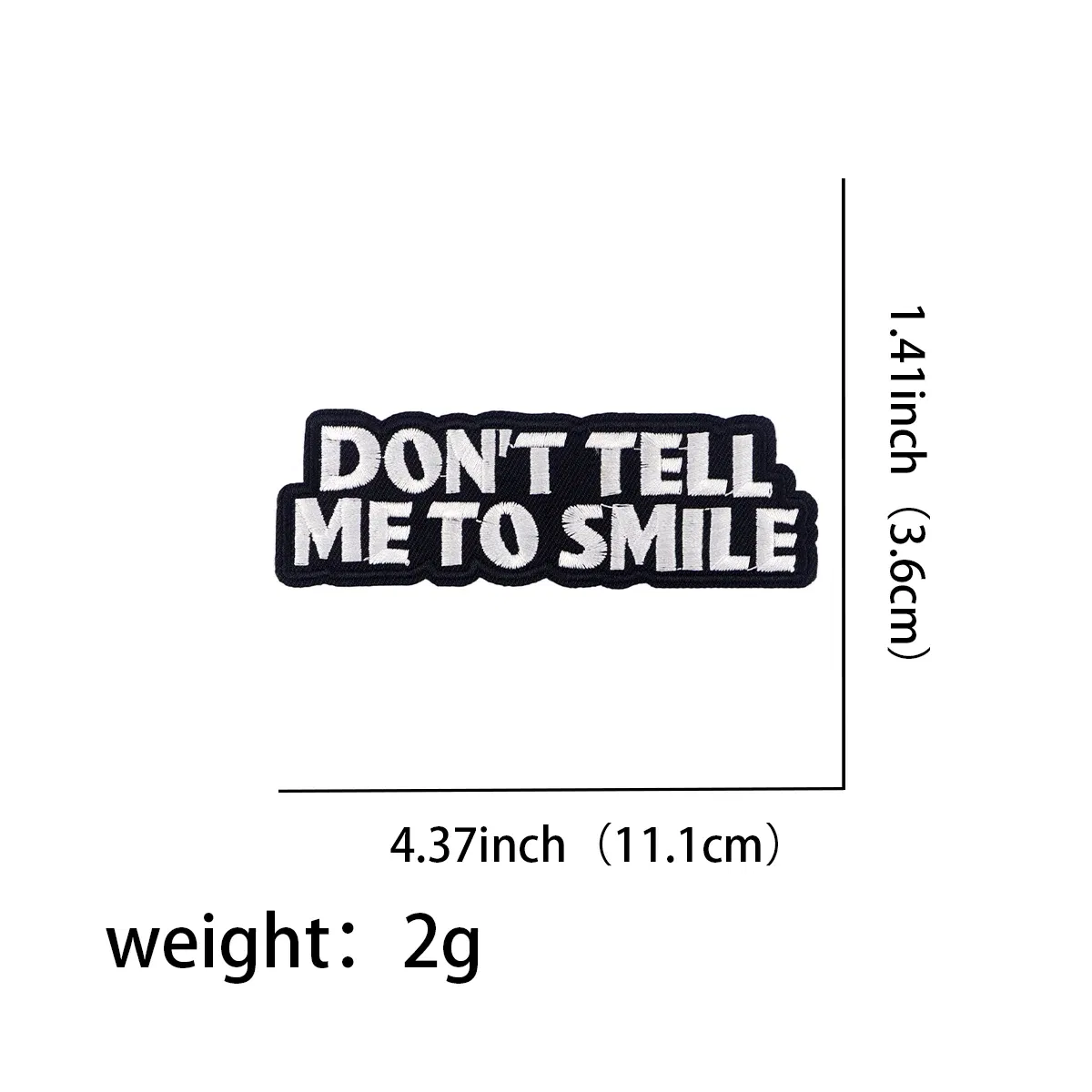 Color: antique silver - Letters Embroidery Patch Funny Quotes Iron On Patches For Clothing Thermoadhesive Patches On Clothes DIY Sew Badges