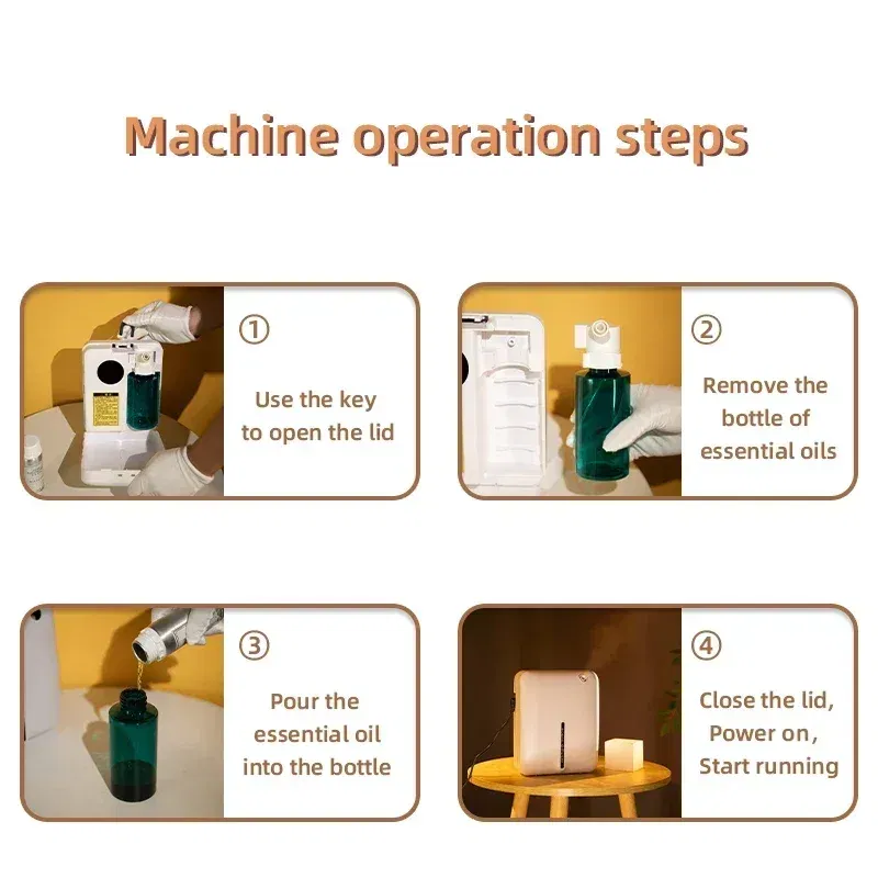 Namste 500m³ Aroma Diffuser Essential Oil Diffuser Electric Scent Diffuser Wall Hanging Aromatherapy Machine Home Air Freshener