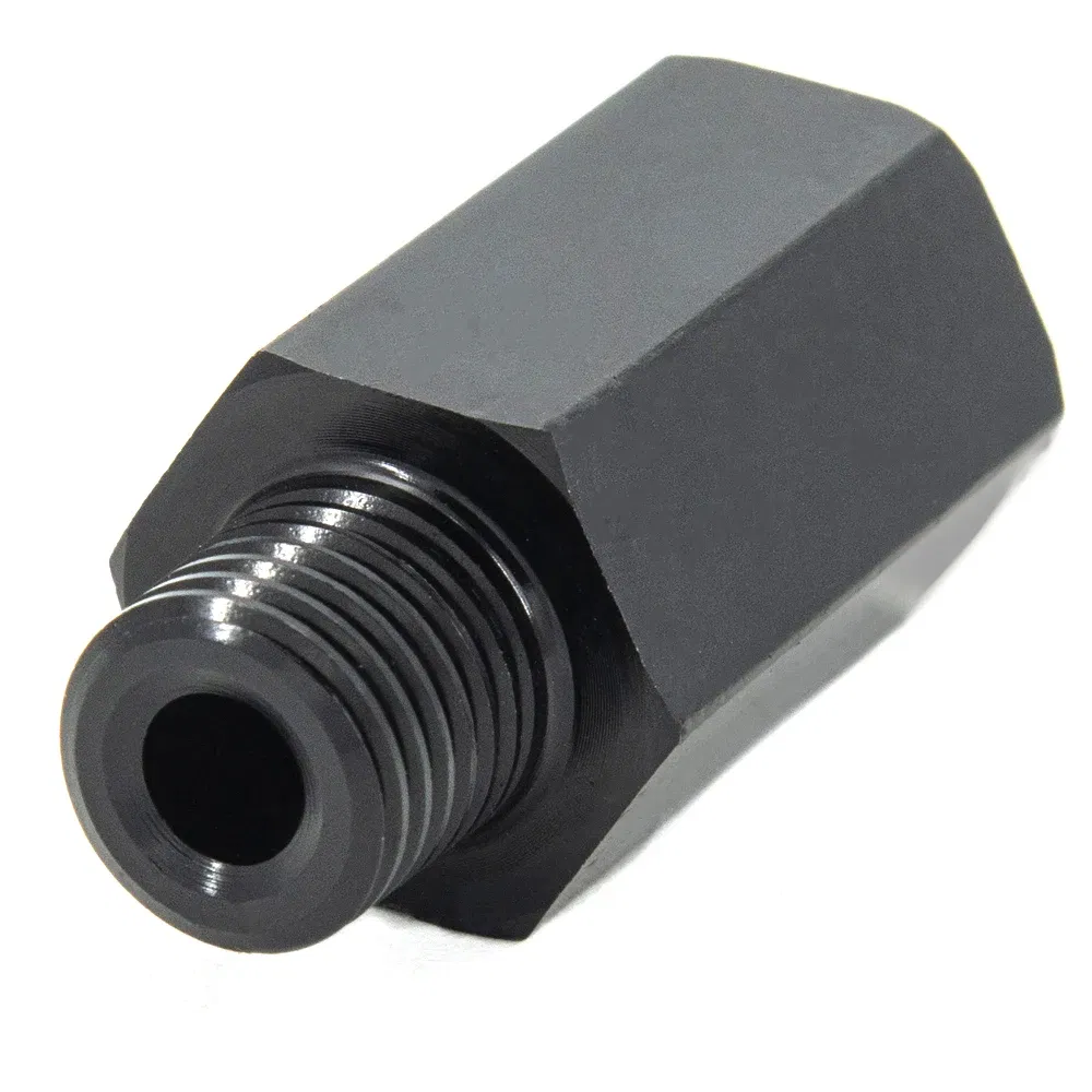 Color: black - Universal Aluminium Conversion Joint Female 3/8 NPT To Male 1/4 NPT Black Sliver