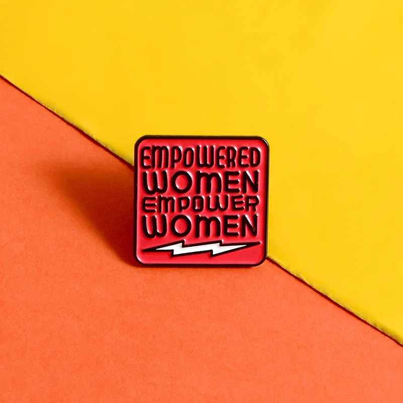 Metal color: Gold-color - Trust fall survivor black and white camera flower Lightning Punk Pins Brooch Lapel Pin Star Magic Wand hand gift for friends