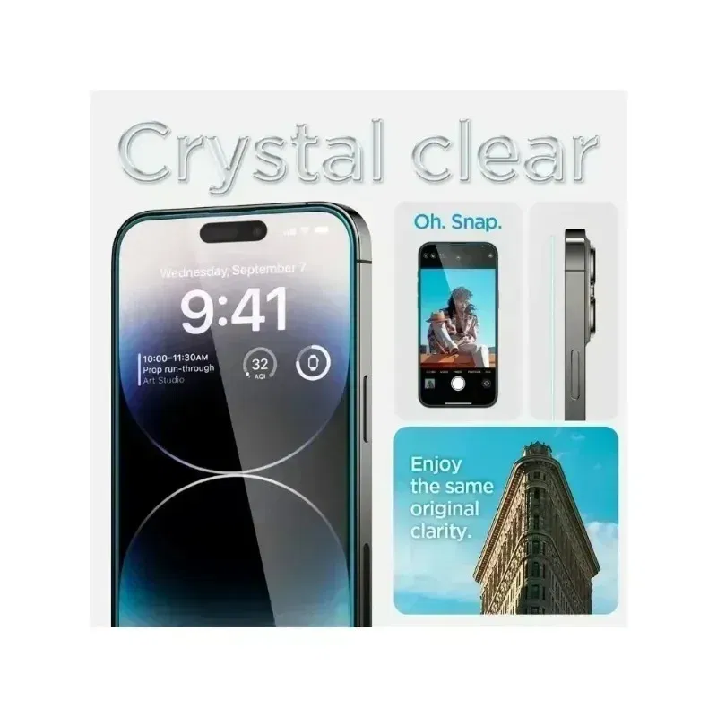 Color: Dark Green - BX -Sp-gen tempered glass ForIPhone 15 Pro Max/15/16 Pro Max s24 ultra GLAS.tR EZ Fit Auto Tray HD for iPhone Screen Protector