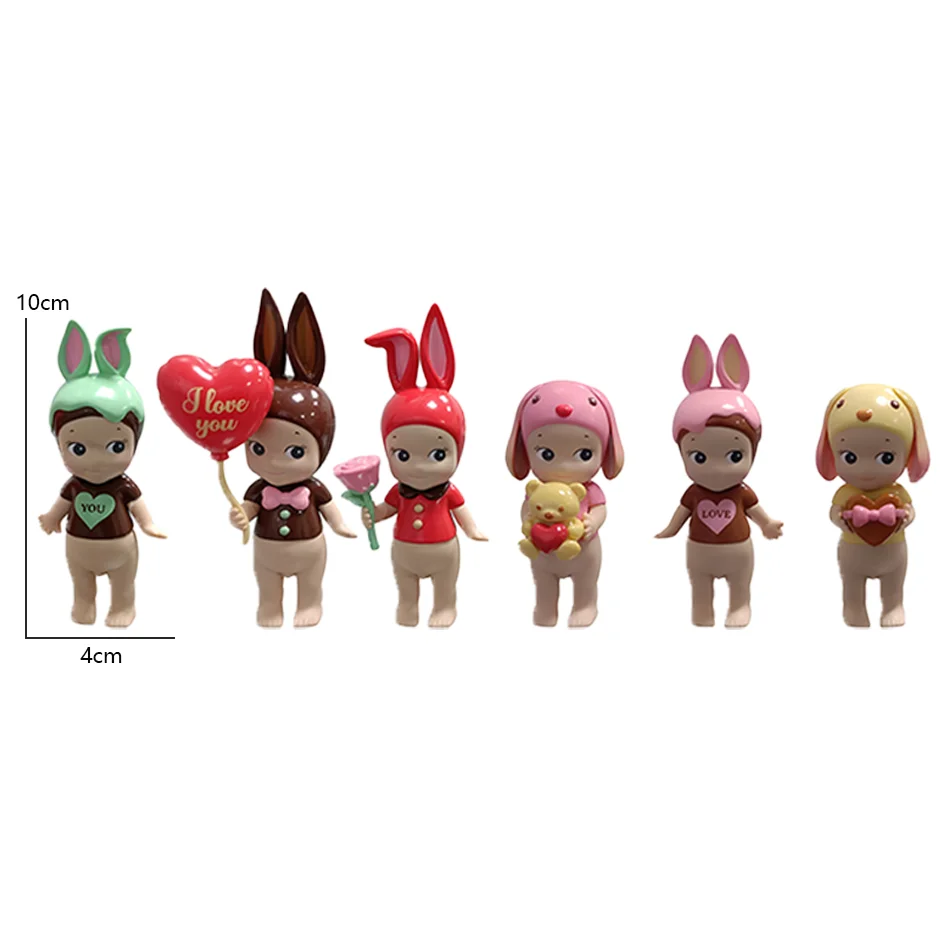 Color: GRAY - Caja de mu?±eca bonita, regalo de la serie Love, figuras de animales de Anime, adornos, mu?±ecas, adorno de coche de escrito