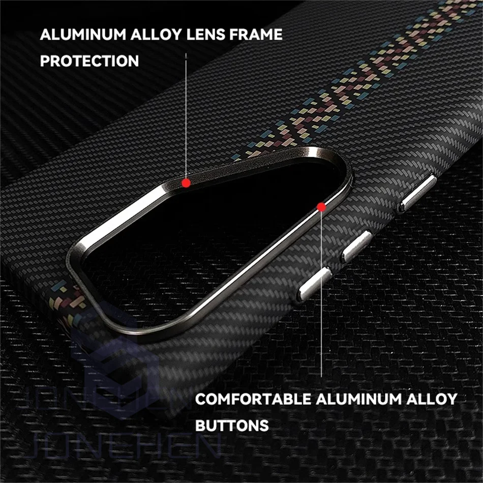 Color: Lemon yellow, Material: PC - Carbon Fibre 3D Relief For MagSafe Case For Samsung Galaxy S24 Ultra S23 Plus Wireless Charge Hard PC Shockproof Magnetic Cover