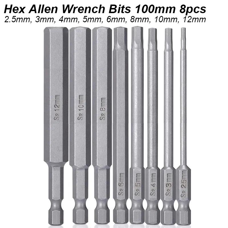 Color: army green - Hex Allen Wrench Bit Set Metric Imperial SAE Screwdriver Electric Power Drill Adapter Driver Key Socket Security Magnetic Tip