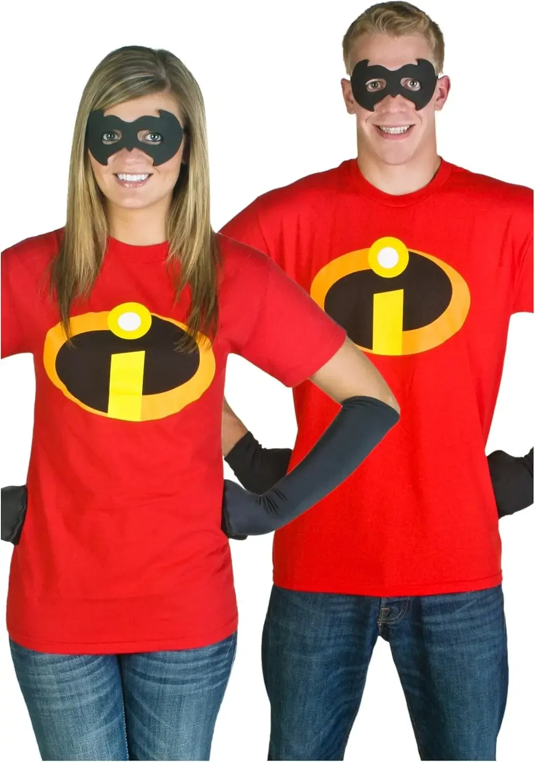 Color: Red, Size: L - Disney Pixar The Incredibles Logo Symbol Costume T-Shirt