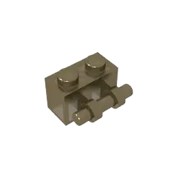 Color: GRAY - MOC PARTS Bricks GDS-652 BRICK 1X2 WITH STICK compatible with lego 30236 children's toys Assembles Building Blocks Technical