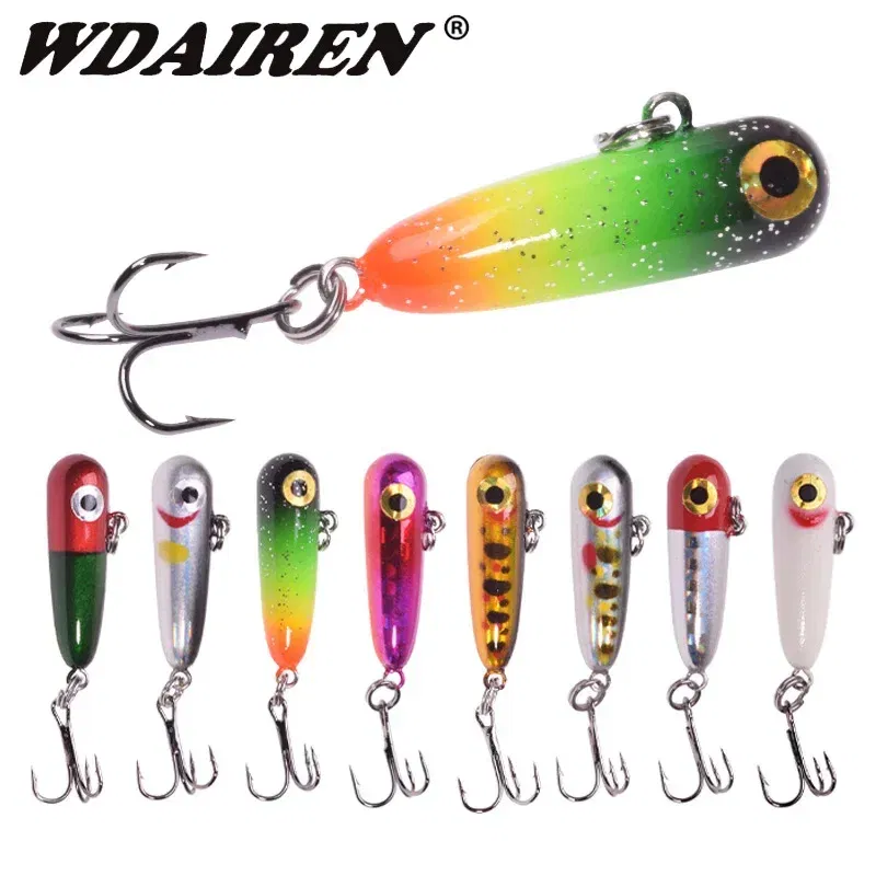 Color: Blue - 1 Pc Sinking Pencil Fishing Lure 3cm 2.8g Miniature Jigs Wobblers Plastic Artificial Hard Bait for Bass Trout Fishing Tackle