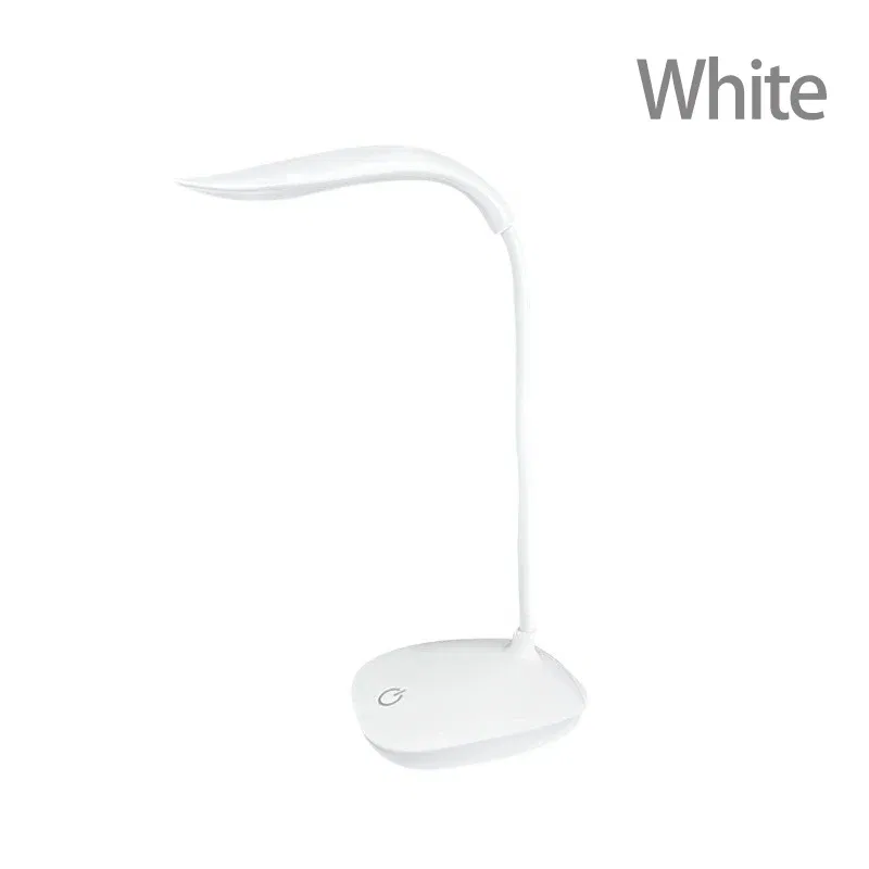 Body Color: WHITE - LED Reading Desk Lamp Portable Desk Lamp USB Charging Table Light Touch Dimming Learn Eye Protection Light Room Office Lighting