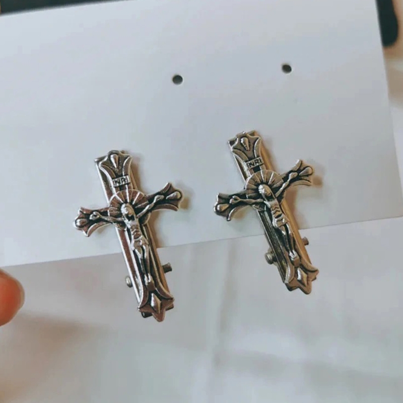 Color: WHITE, Ships From: CHINA - Gothic  Hair Clip Punk Bangs Duckbill Clips Halloween Hair Barrettes Cosplay Hairpin Retro Hair Styling Accessories Dropshipping