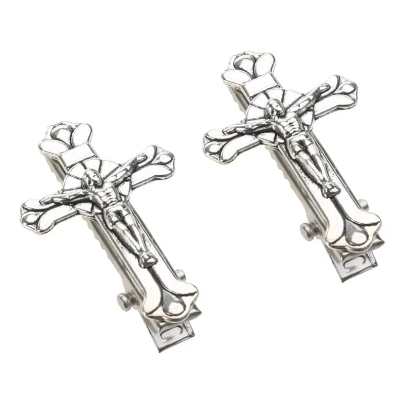 Color: WHITE, Ships From: CHINA - Gothic  Hair Clip Punk Bangs Duckbill Clips Halloween Hair Barrettes Cosplay Hairpin Retro Hair Styling Accessories Dropshipping