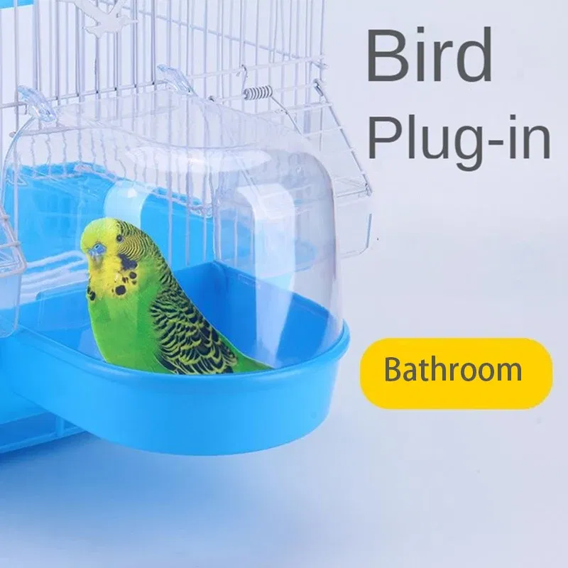 Color: Black, Ships From: CHINA - Bird Hanging Cockatiel Bath Cube Parrots Bathtub Bathtub Shower Box Cage Accessory for Little Bird Canary Budgerigar Lovebird