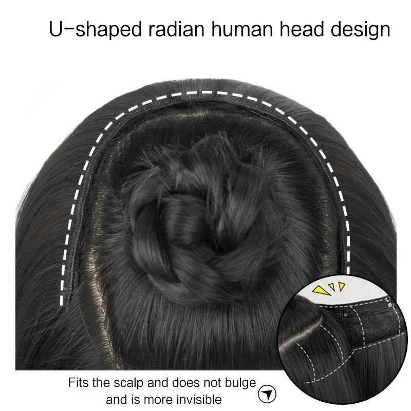 Color: 4/27HL, Stretched Length: 28inches - Synthetic Long Wavy U-shaped Clip In Hair Extensions 16Inch/20Inch/24inch Clip On Hair Extensions For Women Hair Accessories