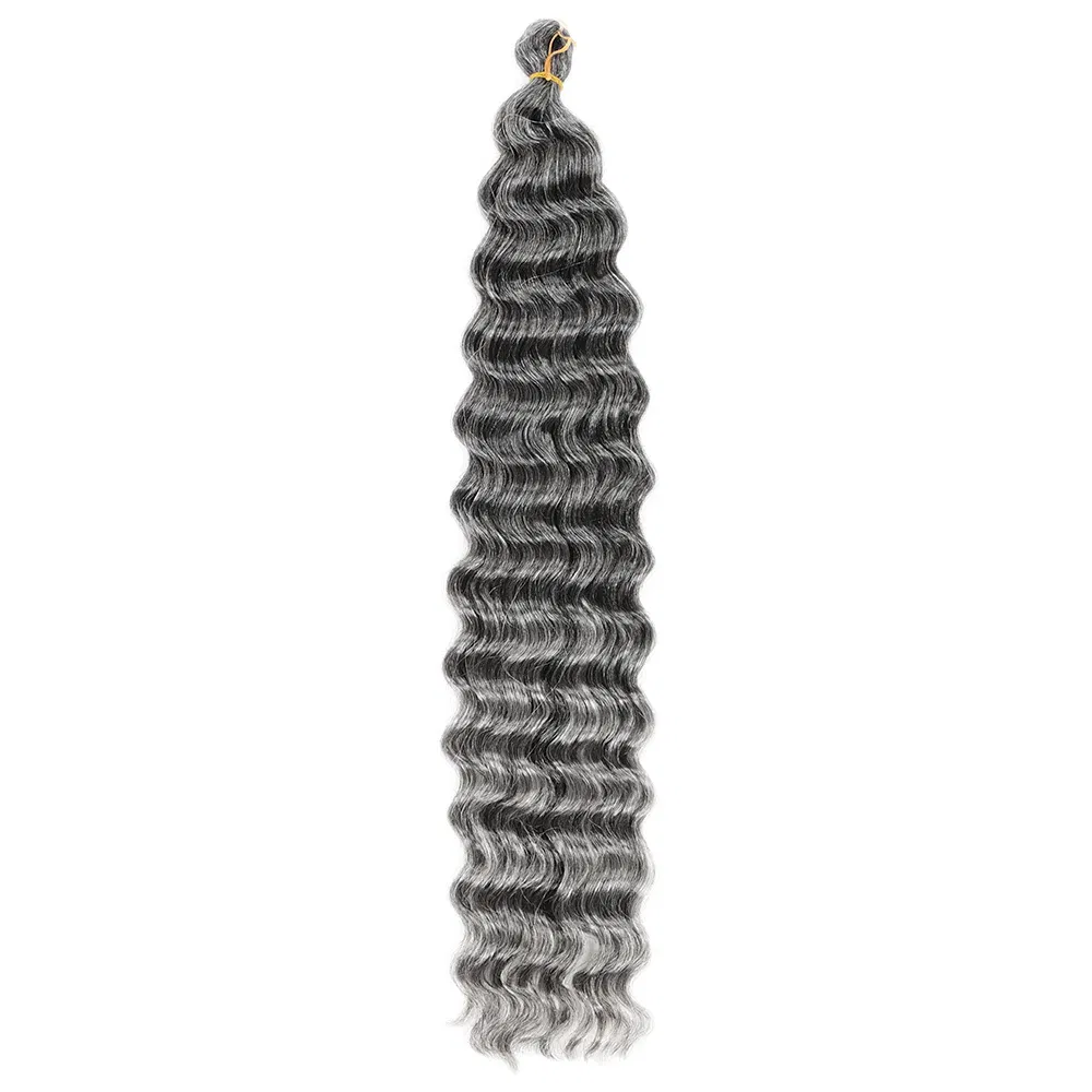 Color: T1B/Grey, Ships From: CN, Stretched Length: 22inches, Bulk Buy: 1Pcs/Lot - 22-28 Inch Freetress Deep Twist Crochet Hair Natural Synthetic Braids Hair Ombre Crochet Braiding Hair Extensions Hair Expo City