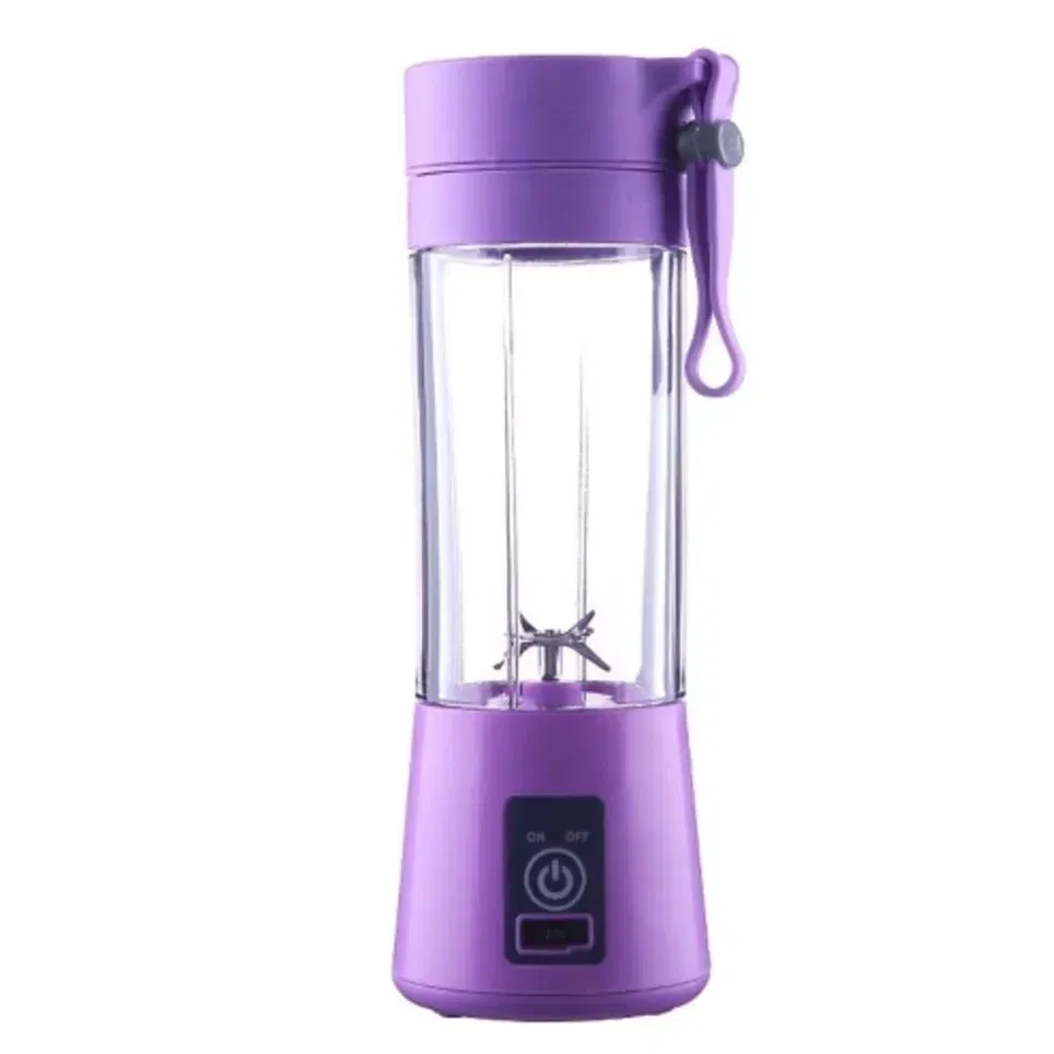 Color: PURPLE - Portable Mini Blender for Shakes and Smoothies Rechargeable USB 380ML Traveling Fruit Juicer Cup Hand Fruit Blender Juicing Cup