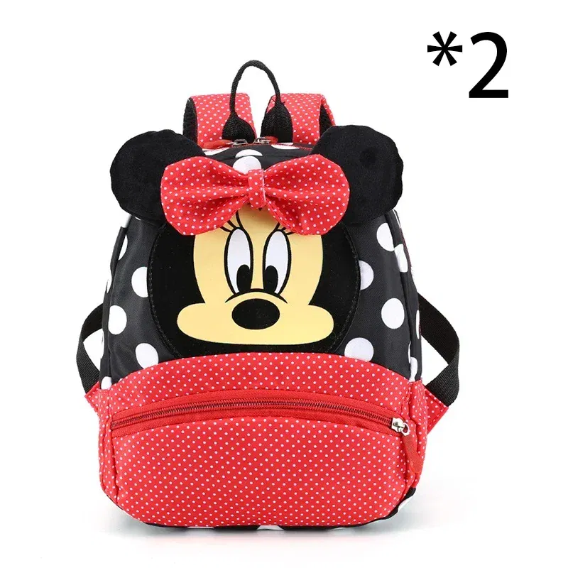 Color: black - Disney Cartoon Backpack For Baby Boys Girls Minnie Mickey Mouse Children Lovely Schoolbag Kindergarten Schoolbag Kids Gift