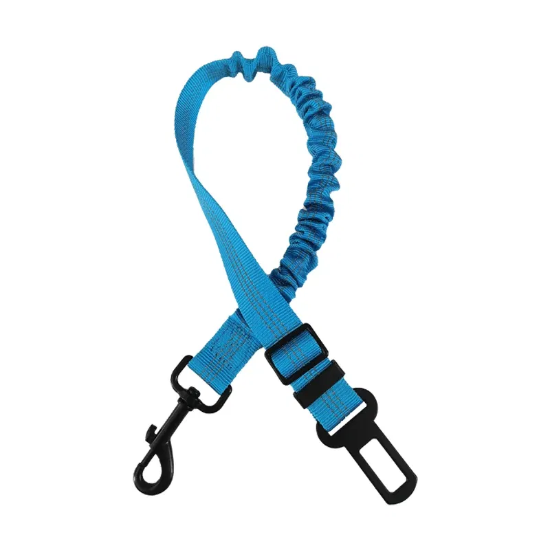 Color: Blue - Universal Adjustable Cat Dog Seat-Belt Elastic & Reflective Vehicle Nylon Seat Belt for Small Medium Large Dog,Pet Accessoires
