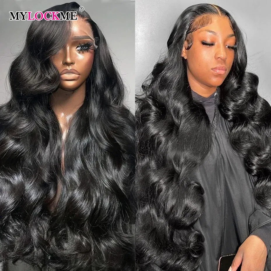 Color: Natural Color,  Stretched Length: 18inches, Density: 150% - 13x4 13x6 Transparent Body Wave Wig Pre Plucked Glueless 4x4 HD Lace Closure Wigs For Women Brazilian Lace Front Human Hair Wig