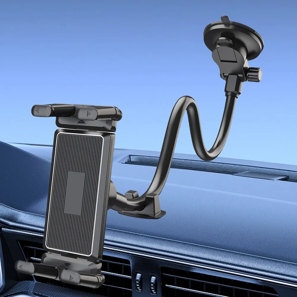Suction Cup Windshield Car Tablet Mount Adjustable Dashboard Phone Tablet Holder Truck Window Phone Stand for Truck SUV Vehicle