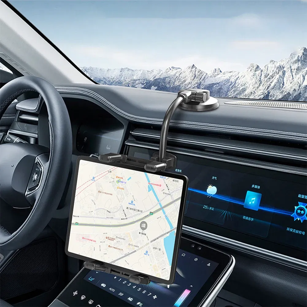 Suction Cup Windshield Car Tablet Mount Adjustable Dashboard Phone Tablet Holder Truck Window Phone Stand for Truck SUV Vehicle
