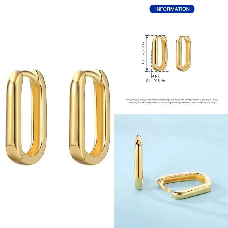 Gem Color: silver - New 100% 925 Sterling Silver Hoop Earrings Zircon High Quality For Women's Girl Wedding Fine Jewelry Accessories Party Gifts