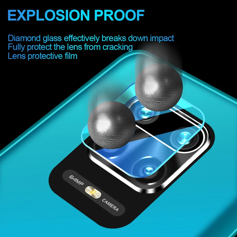 Color: PURPLE, Bundle: Bundle1 - camera lens protective glass for xiaomi mi 10t poco x3 nfc m3 pro redmi note 10 9 pro 10s 9s 9a 9c 9d full screen protector film