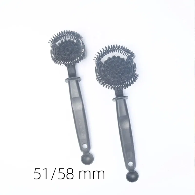 Color: GRAY - 51/58mm Coffee Machine Brush Cleaner Removable Coffee Maker Espresso Group Head Semi-automatic Kitchen Cleaning Tool