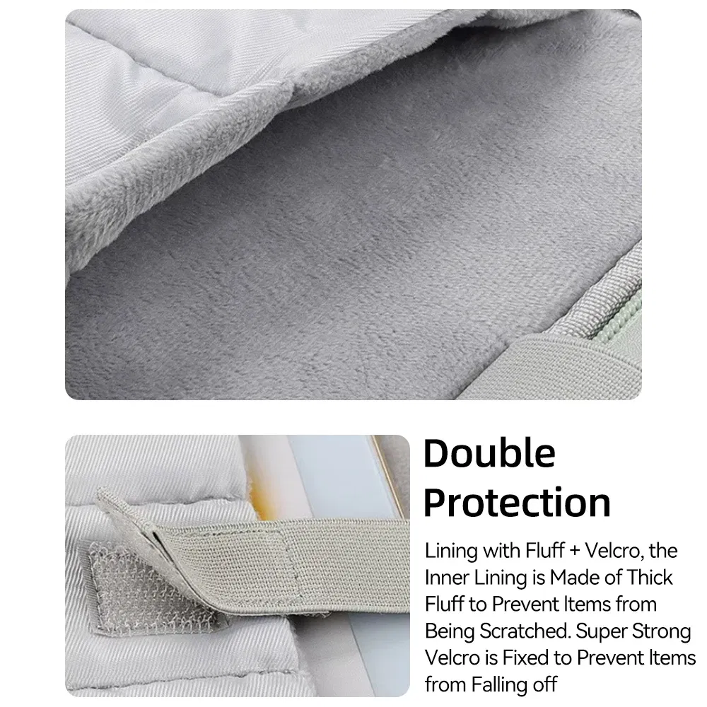 Color: Beige, Size: 13" - Tablet Handbag Case for 10-13 Inch iPad Case Fits iPad Air 10.9 inch iPad Pro 11 M2 iPad 10th Samsung Xiaomi Lenovo Multi Pocket