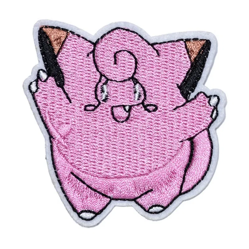 Color: Red - Kawaii Animals Patch Anime Game Embroidered Patches For Clothing DIY Iron on Patches For Clothes Cartoon Patch Stickers