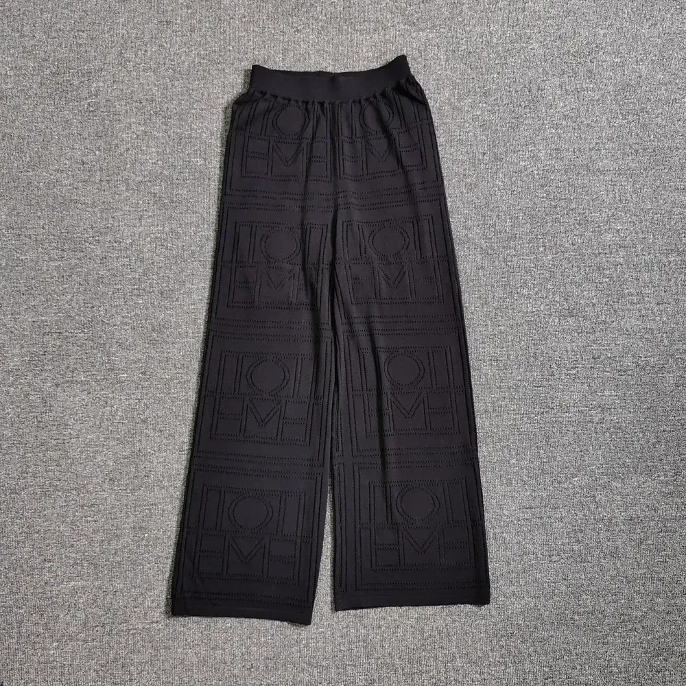 Color: black, Size: M - LUXURY-Casual Commuter Pants for Women, High Waist, Straight Tube Pants, Spring and Summer, 2025 Hollow Camisole Skirt