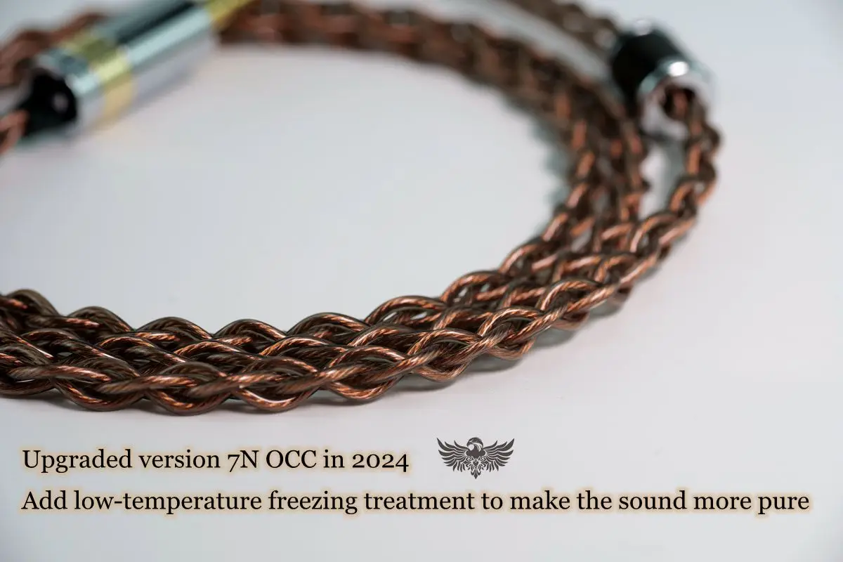 Color: Dark Orange - Raven series 7N OCC 2024 upgrading cable special promotion version MMCX 0.78MM IE900 N5005