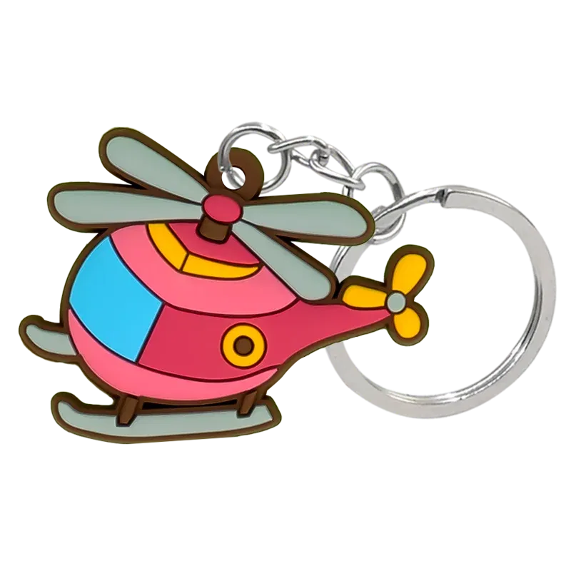 Color: WHITE - 1PCS PVC Key Ring 6 Colors of Car Shape Keychain charms Colorful Key Chain Key Holder Fit Little Boy Gift Kids Toys