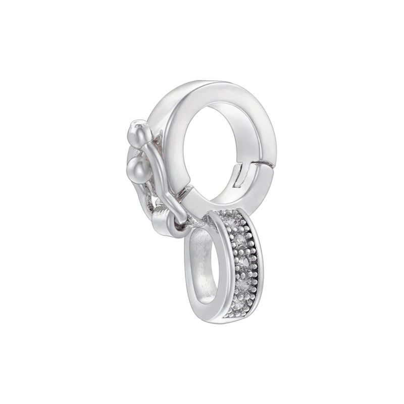 Color: Pink - ZHUKOU NEW gold color round hooks for women DIY handmade necklace Jewelry hooks accessories supplies wholesale VK129