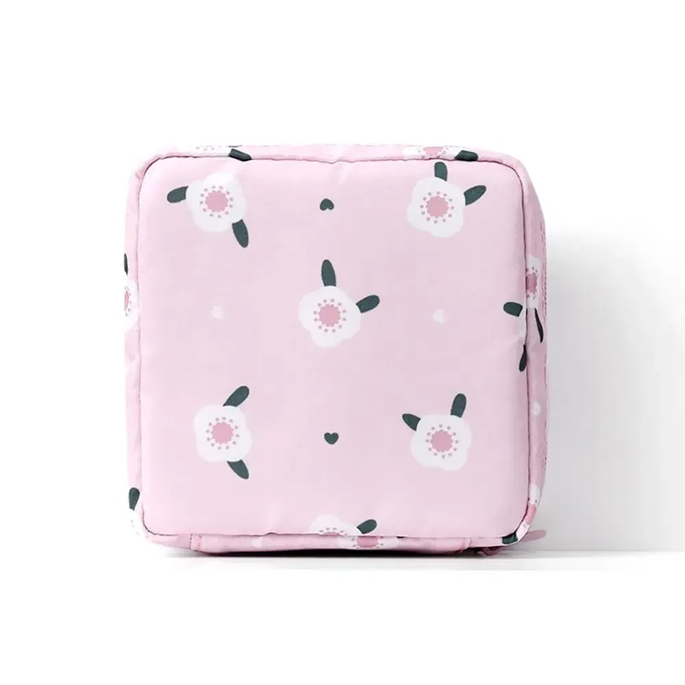 Color: Gold - Girl Napkin Credit Card Holder Headphone Case Coin Clip Sanitary Bag Change Purse Tamper-Proof Storage Bag Sanitary Mat Bag