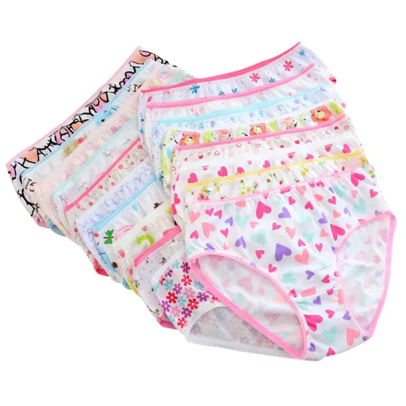 Color: multi, Kid Size: 4T - 6 Pcs/Lot Kids Underwear For Girls Cotton Cartoon Triangle Panties Princess Kids Girls Briefs Panties 0-12Y