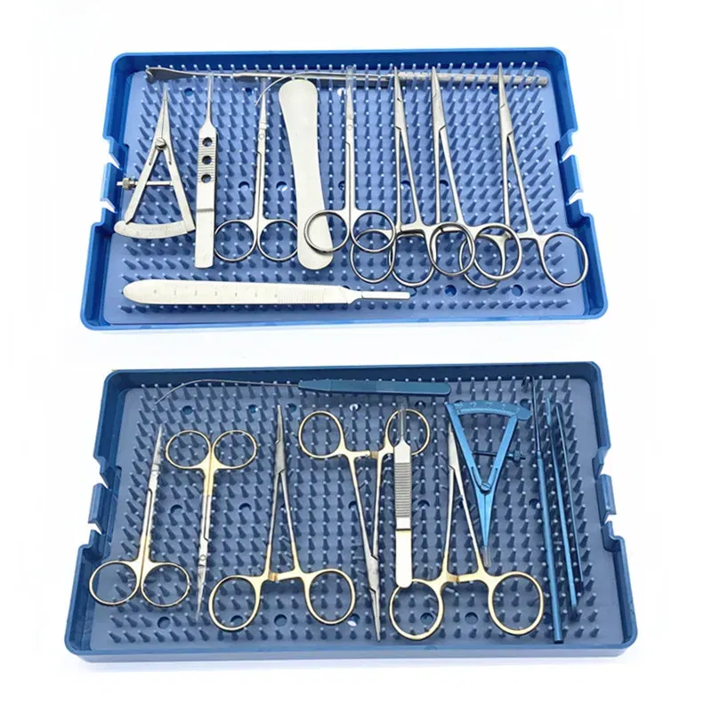 Color: Brushed Chrome - Eyelid reconstruction double eyelids plastic surgery instruments set Double eyelid Cosmetic tools kit