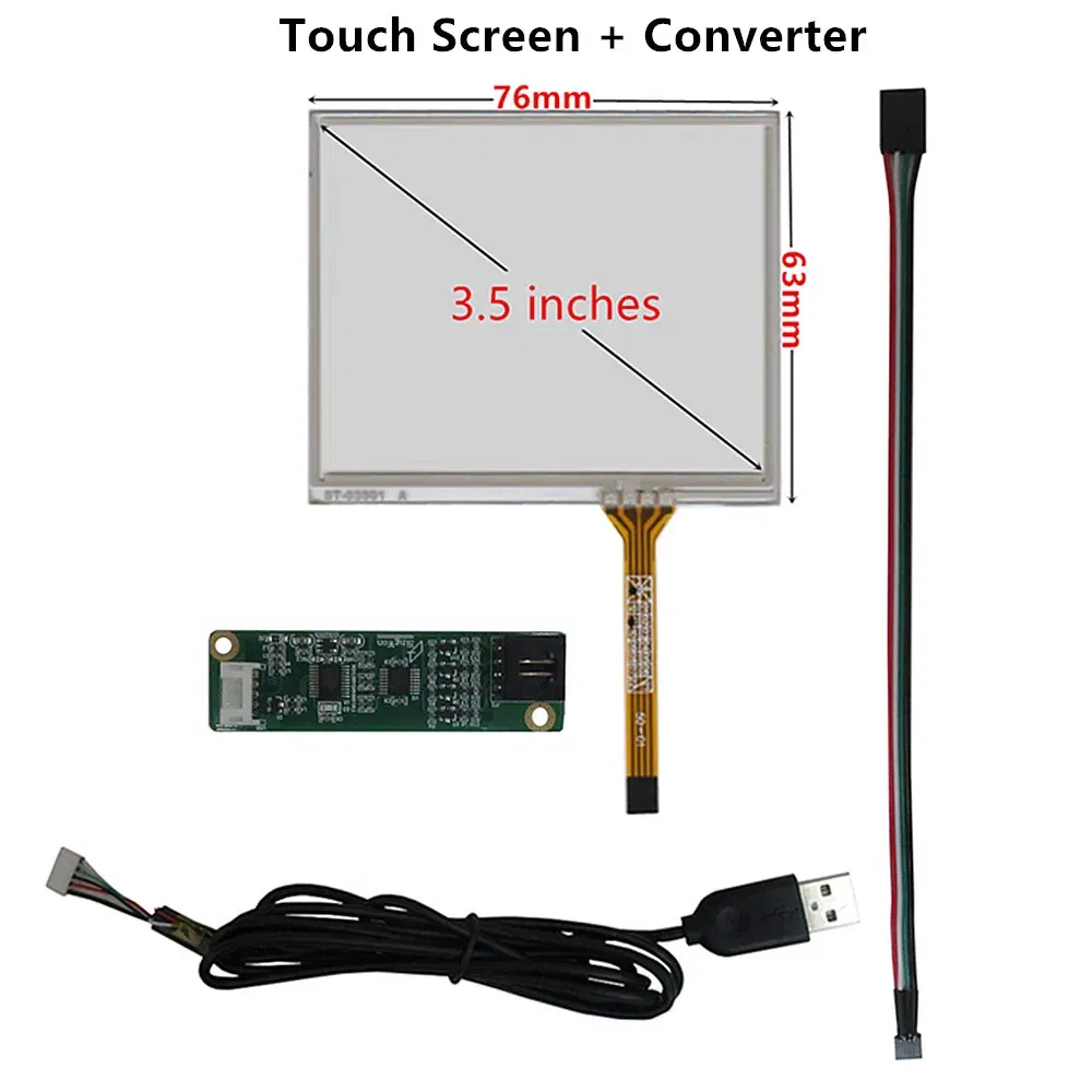 Color: WHITE - 3.5/4.3/5/6.2/7/8/9/10.1 Inch Raspberry Pi Industrial Equipment PC Car Resistance Digitizer Touch Screen Panel USB Driver Board