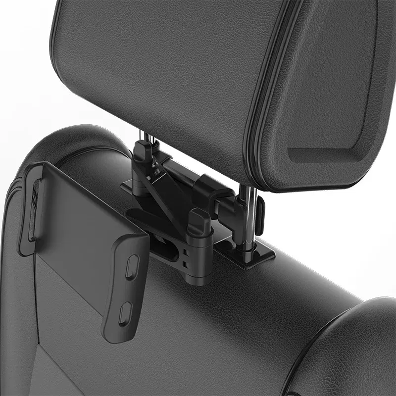 Color: Blue - Telescopic Car Rear Pillow Phone Holder Tablet Car Stand Seat Rear Headrest Mounting Bracket for Phone Tablet 4-11 Inch