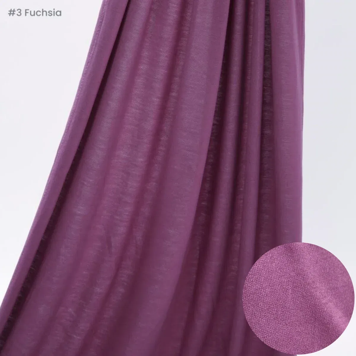 Color: Fuchsia - 29Colors Cheap Jersey Hijab Scarf Solid Muslim Long Scarves Turban Shawl Elastic Cotton Arab Headscarf Head Wraps Saudi Hijabs