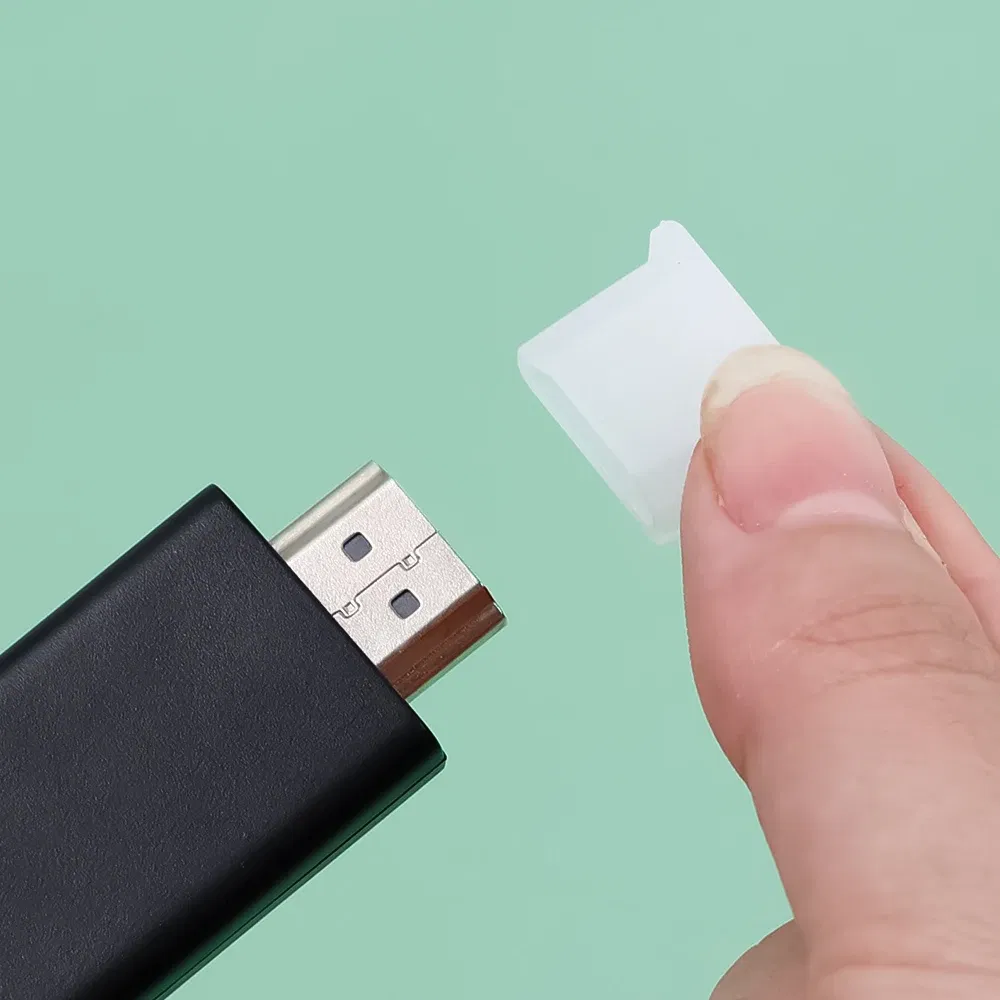 Color: grey - 5/1pcs Dust Plug for HDMI-compatible Cable Dust Cover Strap Dustproof Waterproof Anti-loss Cap for HDMI-compatible Phone Cables