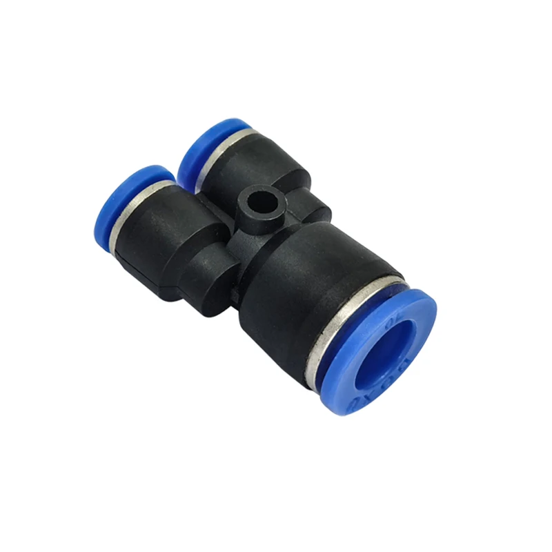 Color: Blue, Specification: 3/4" - 1PCS PW Y-type Pneumatic fitting Reducing Tee Straight Through 4 to 12mm plastic hose quick couplings