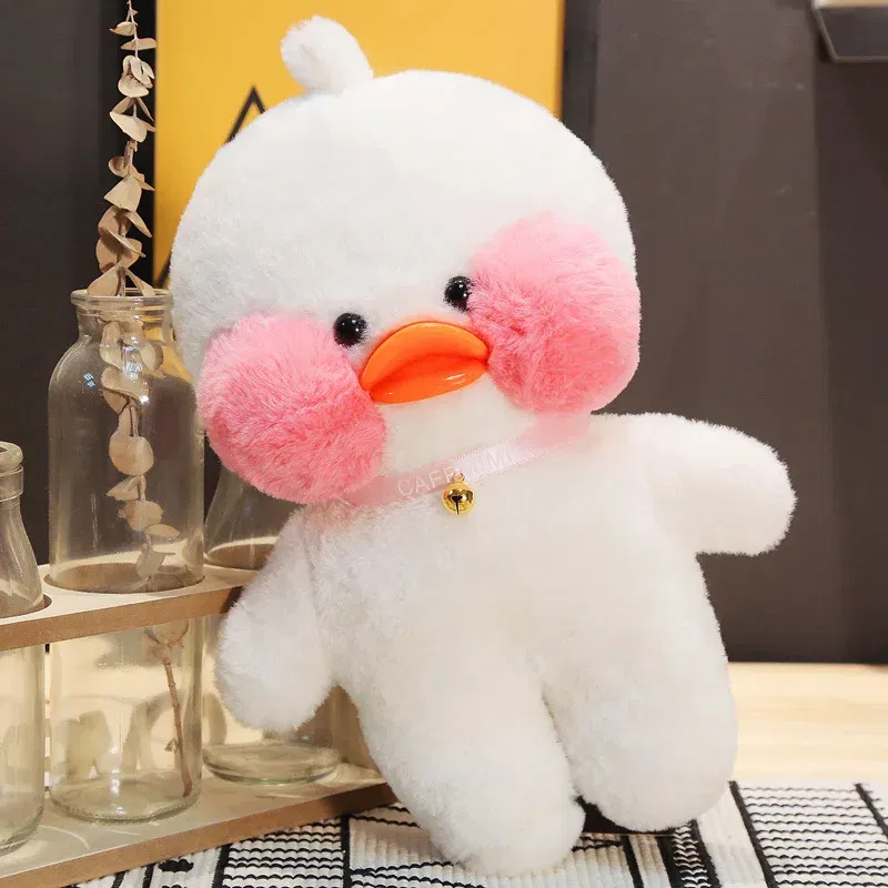 Color: WHITE, Height: 11cm-30cm - 30cm Kawaii Lalafanfan Duck Plush Toy Cartoon Lalafanfan Duck Doll Soft Stuffed Animal Plushie Birthday Gifts For Girl Children