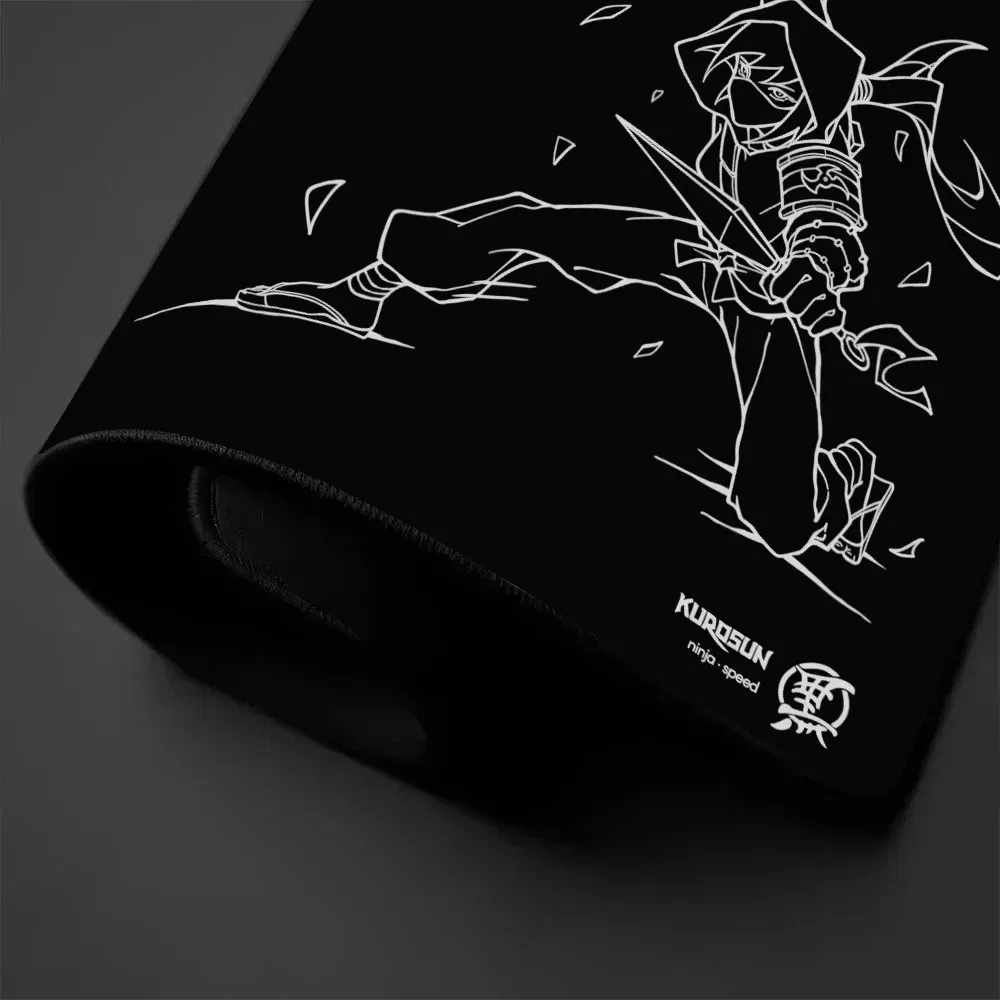 Color: WHITE, Size: XXL - Gamer Professional Kurosun Samurai Gaming Mouse Pad Game Ultrafine Surface Balance Mouse Mat 45x40CM E-Sports Mousepad Desk Mat