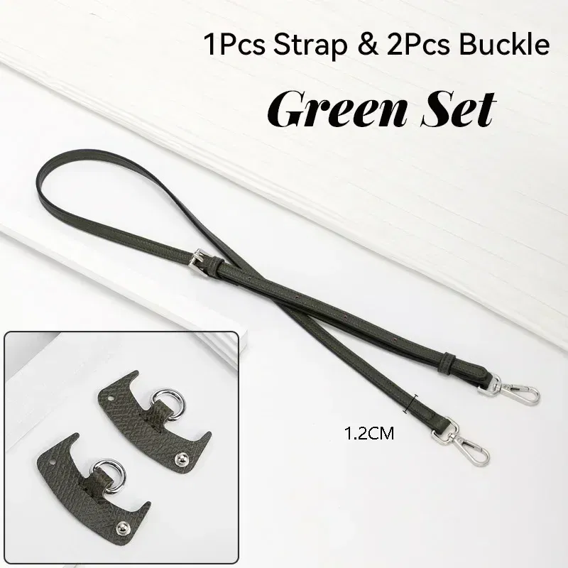 Color: Red - 1 Set Bag Strap For Longchamp Mini Punch-free Genuine Leather Shoulder Strap Set Transformation Crossbody Strap Bag Accessories