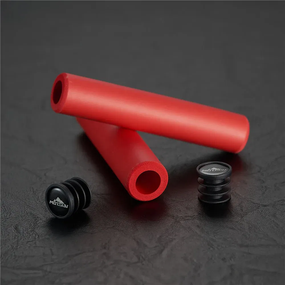 Color: Red, Ships From: CHINA - MOTSUV Bicycle Girps Ultra Light Silicone Material Handlebar Girps High Density MTB Bike Handlebar Anti-slip Cycling Grip Cover