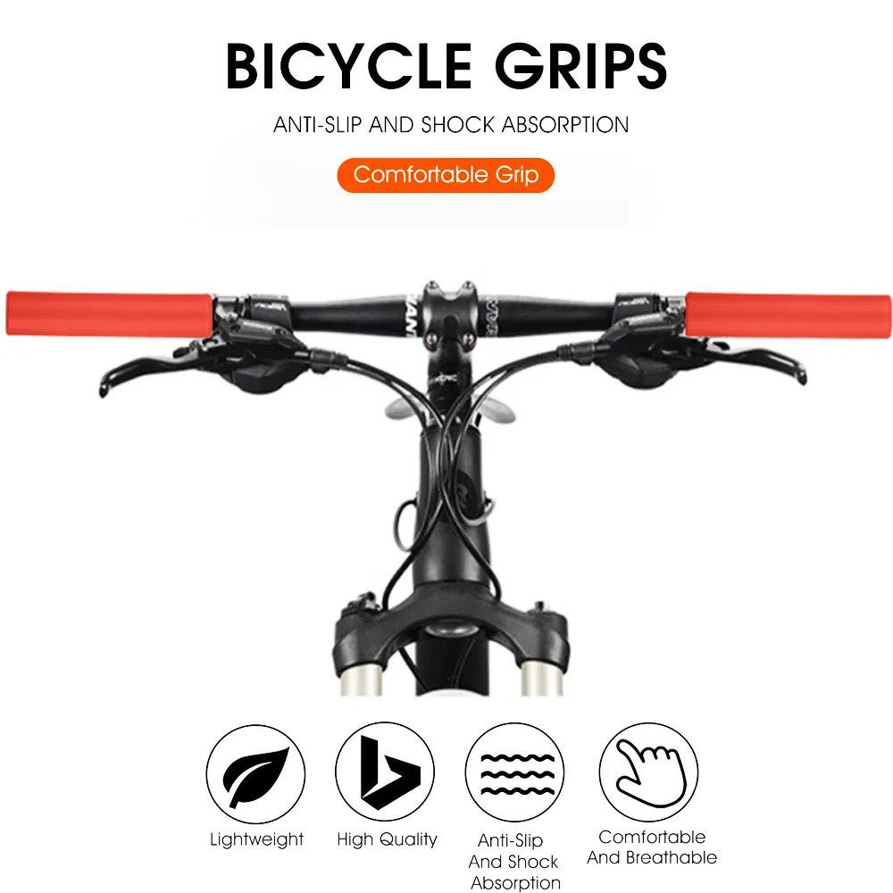 Color: Red, Ships From: CHINA - MOTSUV Bicycle Girps Ultra Light Silicone Material Handlebar Girps High Density MTB Bike Handlebar Anti-slip Cycling Grip Cover