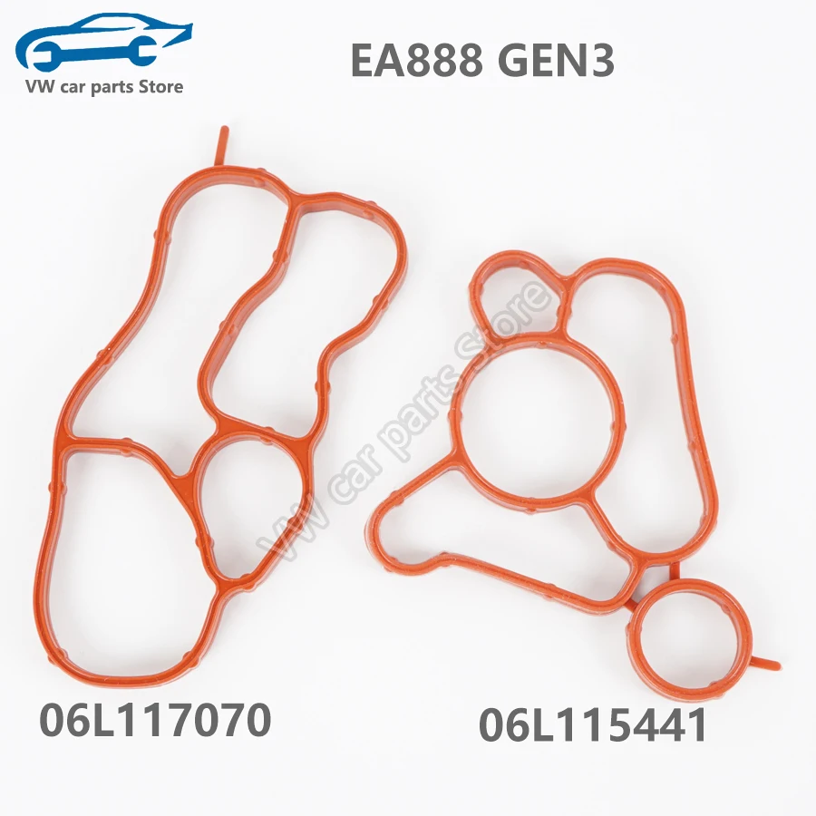 Color: army green - 06J117070C 06J115441A Oil Cooler Gasket Pipe And Connector Joint For EA888 Audi A4A5A6Q5 VW Golf Tiguan Passat Jetta 06L115441