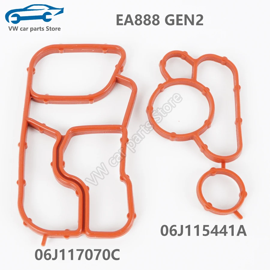 Color: army green - 06J117070C 06J115441A Oil Cooler Gasket Pipe And Connector Joint For EA888 Audi A4A5A6Q5 VW Golf Tiguan Passat Jetta 06L115441